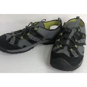 Sports Sandals Size 6 Northside Unisex Kids Burke II Gray Black Bungee‎ Laces